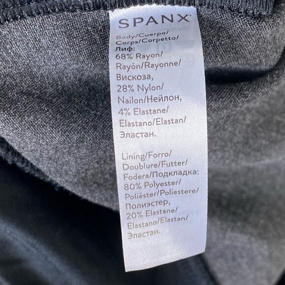 Spanx Heathered Grey Ponte Ankle Slitted Hem Thick High Rise Leggings Size S - Picture 6 of 7